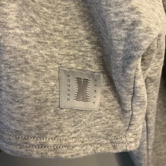 Savage X Fenty Women’s Cropped Hoodie Gray Size Medium - Picture 3 of 5